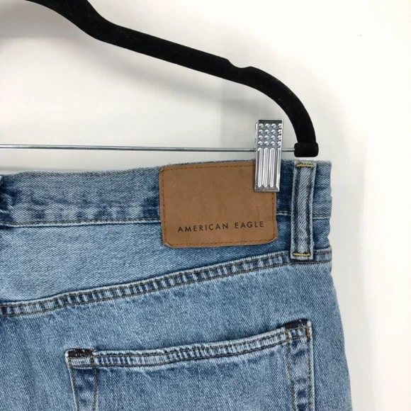 American Eagle Mens Relaxed Straight Jeans‎ Size 36x29 Light Wash - Picture 6 of 16